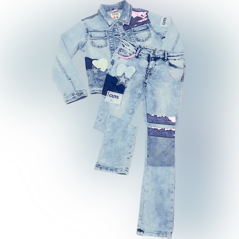 Desigual Jean Jacket and Matching Jeans - kids size 9/10